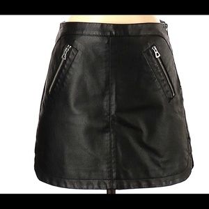 Faux Leather Skirt